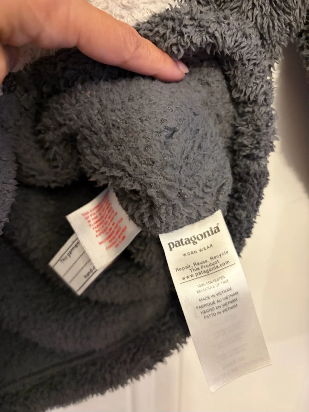 Patagonia Furry Friends Grey Hooded Fleece Jacket 5T